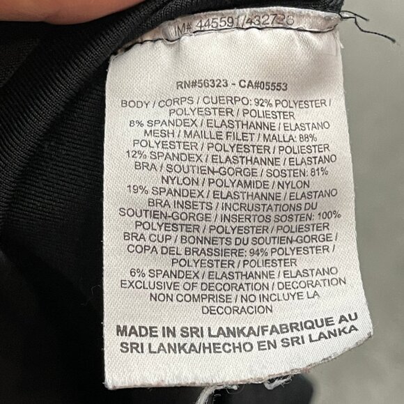 Women’s Nike Dri Fit Tank Top Sports Bra Medium Black Padded Shelf Bra Racerback - Picture 6 of 8